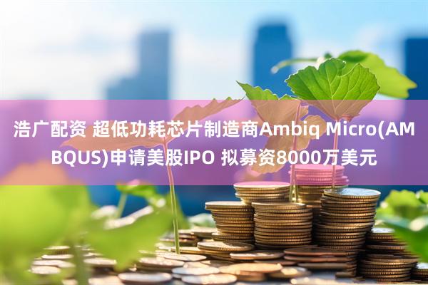 浩广配资 超低功耗芯片制造商Ambiq Micro(AMBQUS)申请美股IPO 拟募资8000万美元